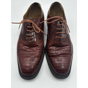 Forli Genuine Teju Lizard Leather Oxfords Men’s Size 10 Lace Up